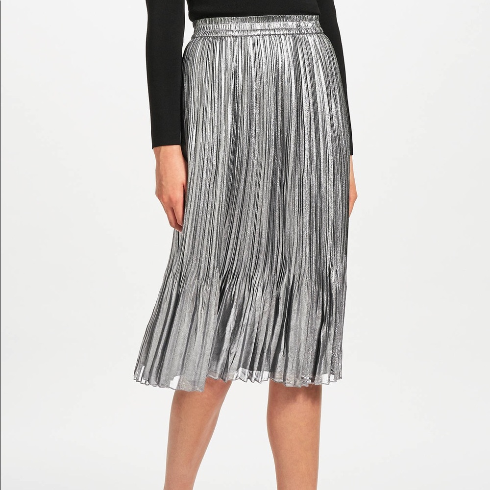 Scotch & Soda metalic silver midi skirt